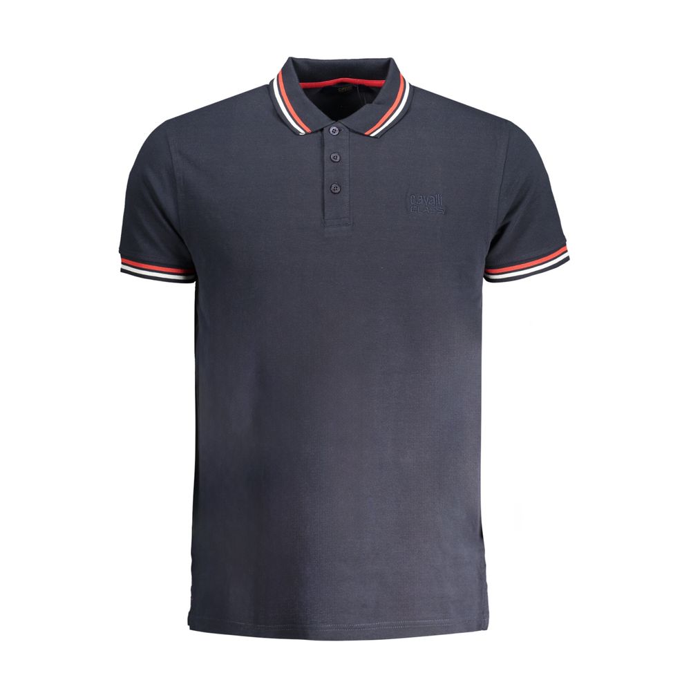 Navy Cotton Men Polo Shirt - ventzia