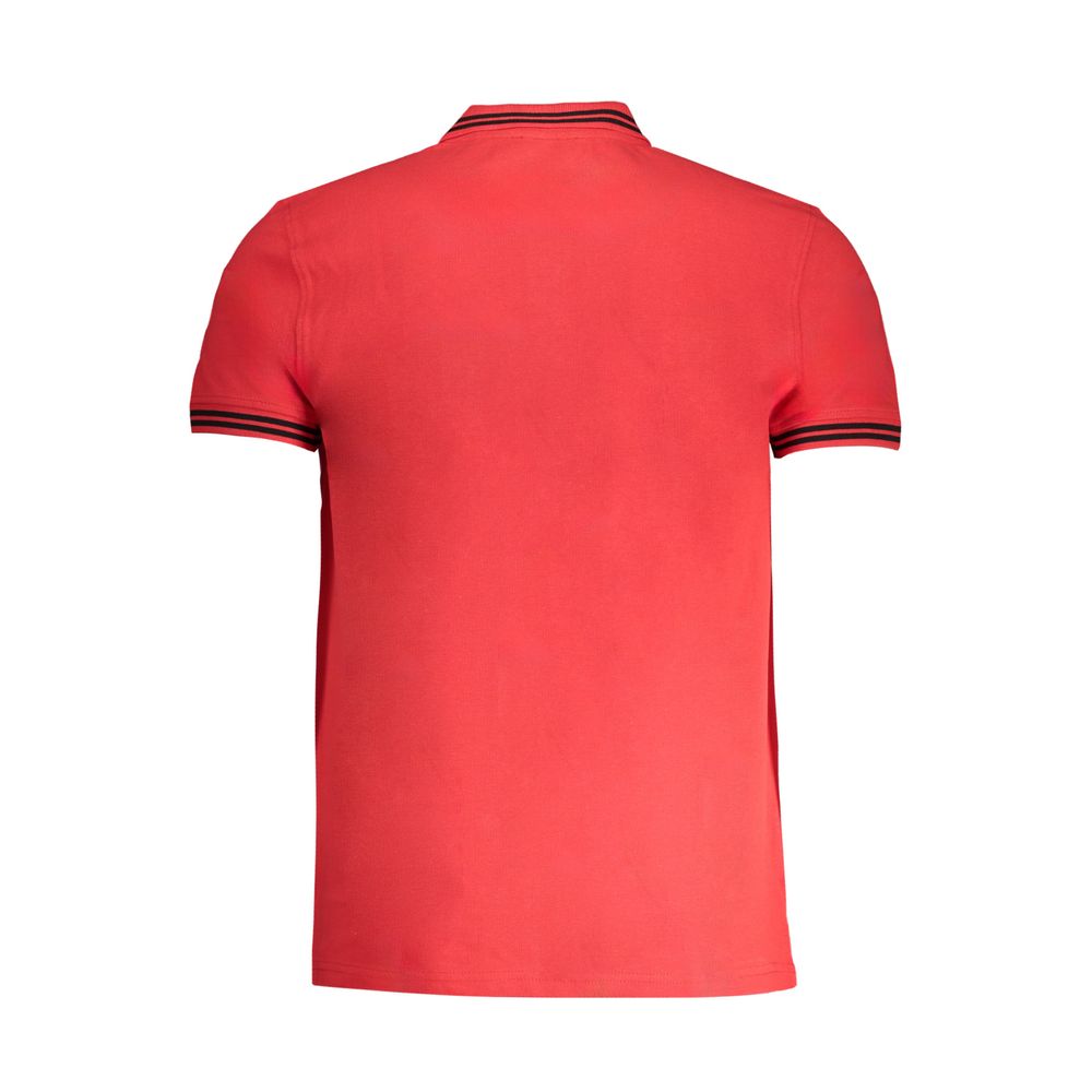 Red Cotton Mens Polo Shirt - ventzia