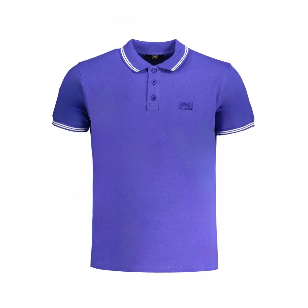 Blue Cotton Men's Polo Shirt - ventzia
