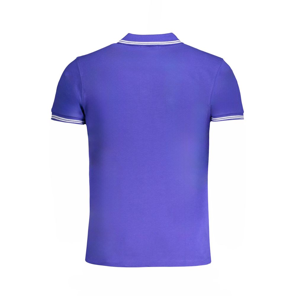 Blue Cotton Men's Polo Shirt - ventzia
