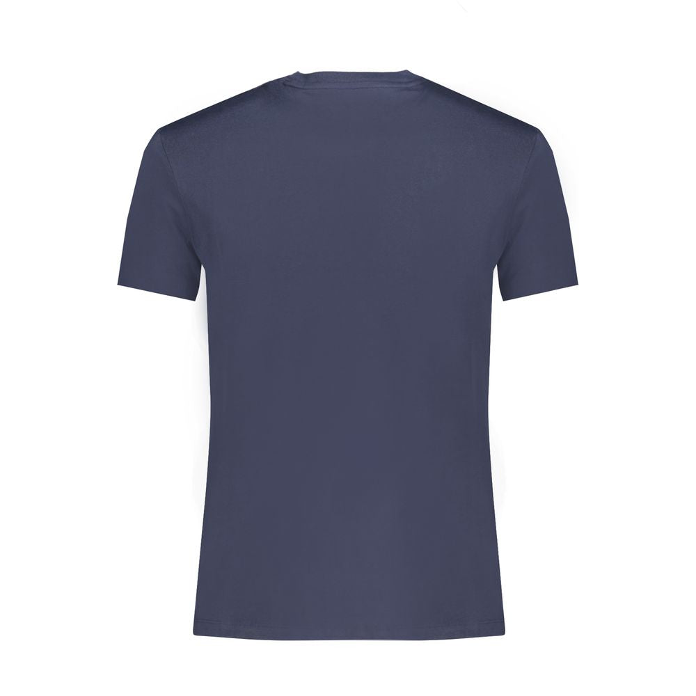 Blue Cotton Men's Slim-Fit T-Shirt - ventzia