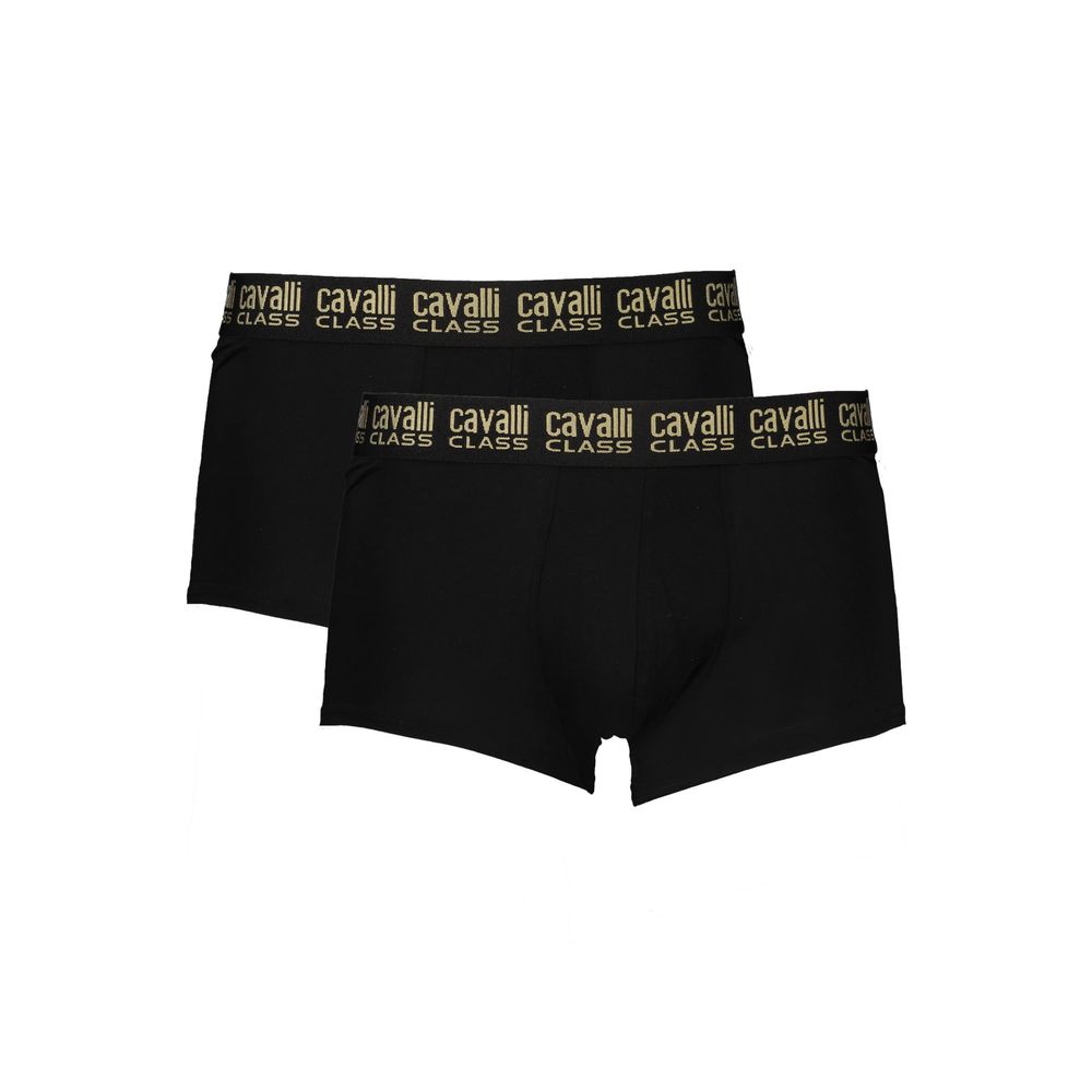 Black Cotton Men's Boxer Underwear Pair - ventzia