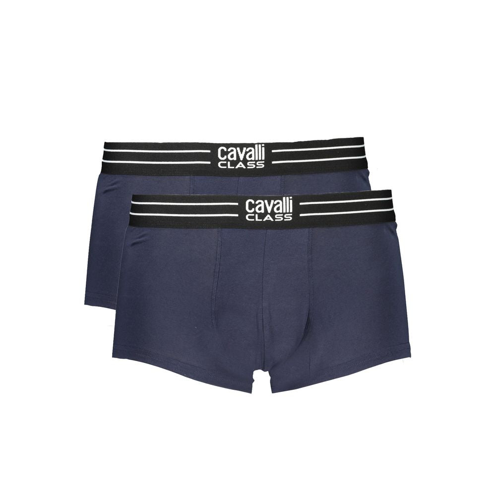 Blue Cotton Men Boxer - ventzia