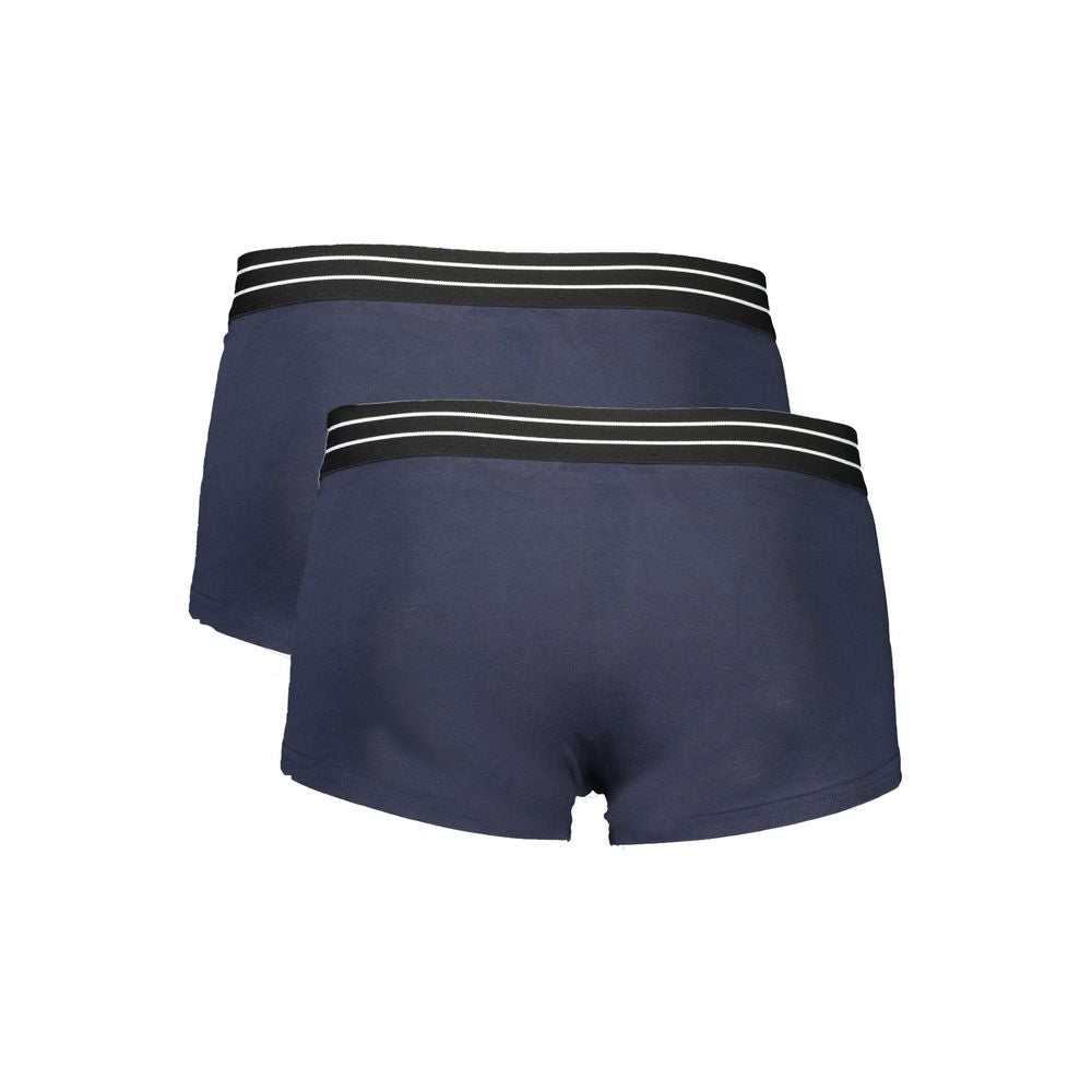 Blue Cotton Men Boxer - ventzia