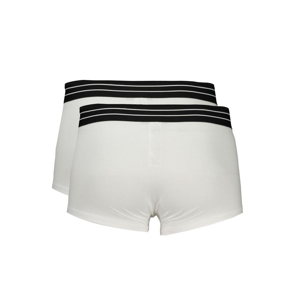 White Cotton Men's Boxer Briefs - ventzia