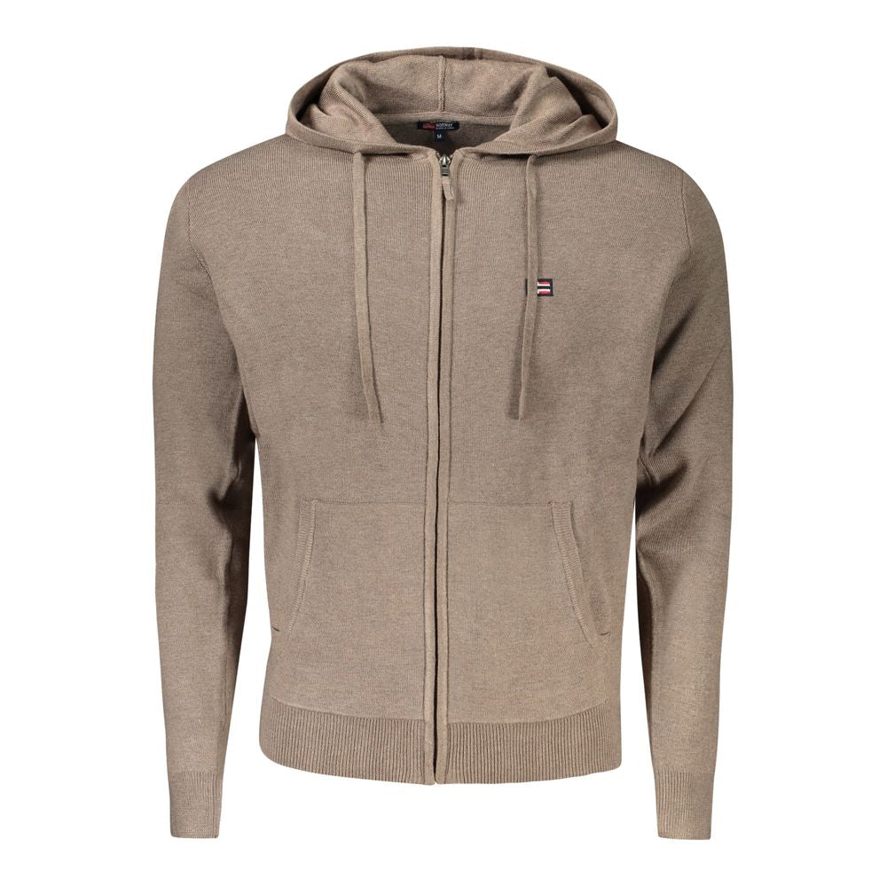 Marrone Poliammide Men's Cardigan - ventzia