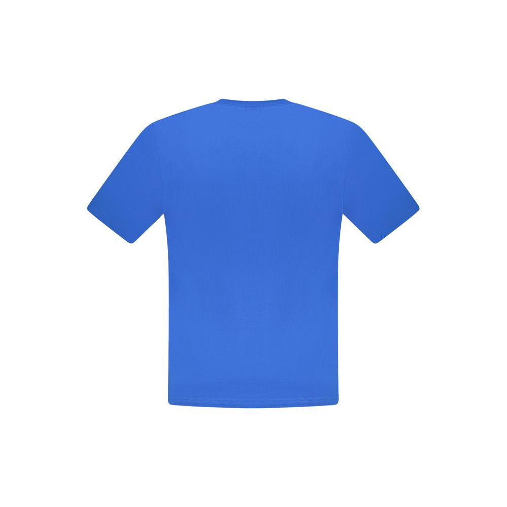 Blue Cotton Men T-Shirt - ventzia