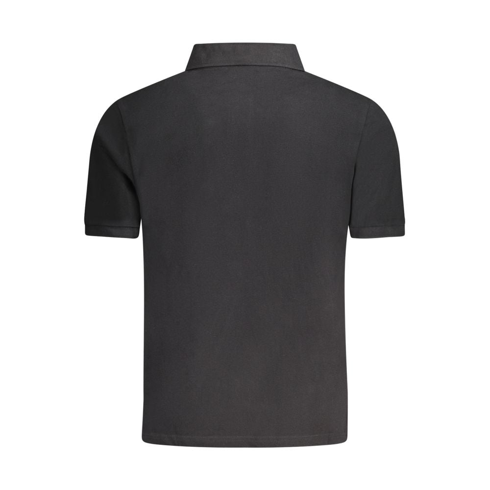 Black Cotton Men's Polo Shirt - ventzia