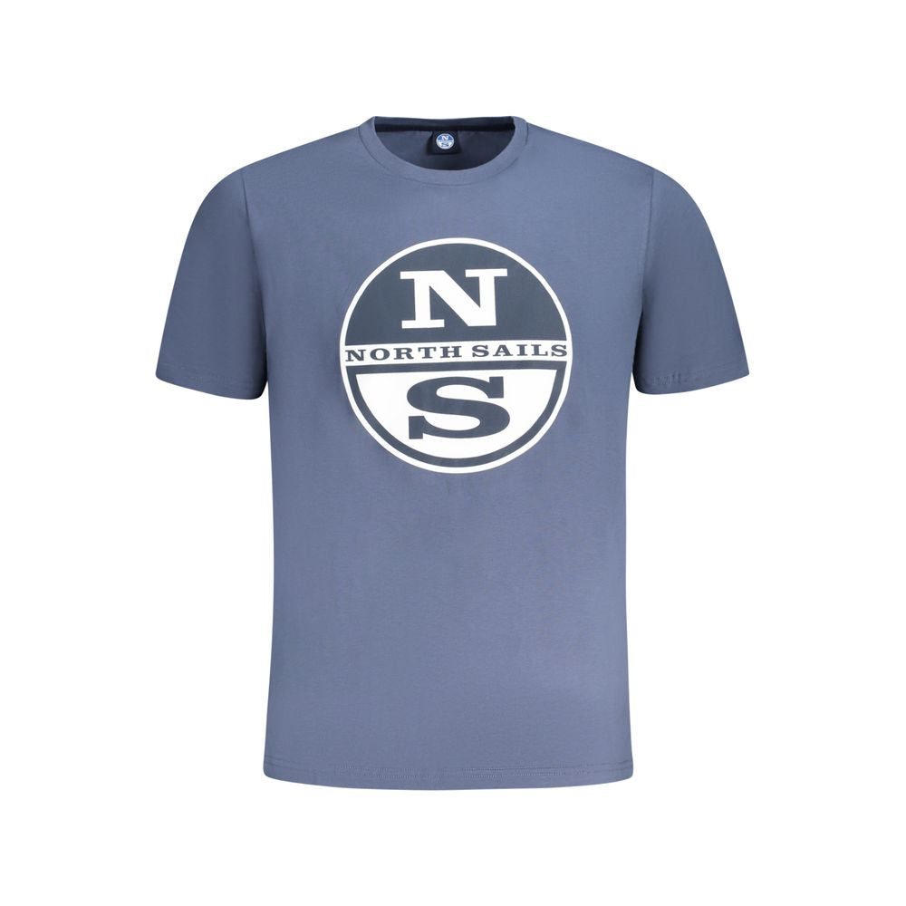 Blue Cotton Men T-Shirt - ventzia