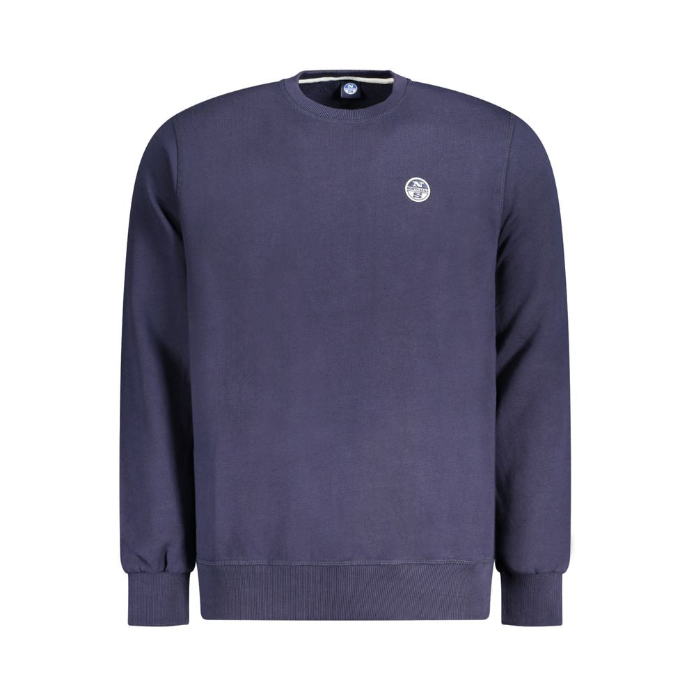 Navy Cotton Men Sweatshirt - ventzia