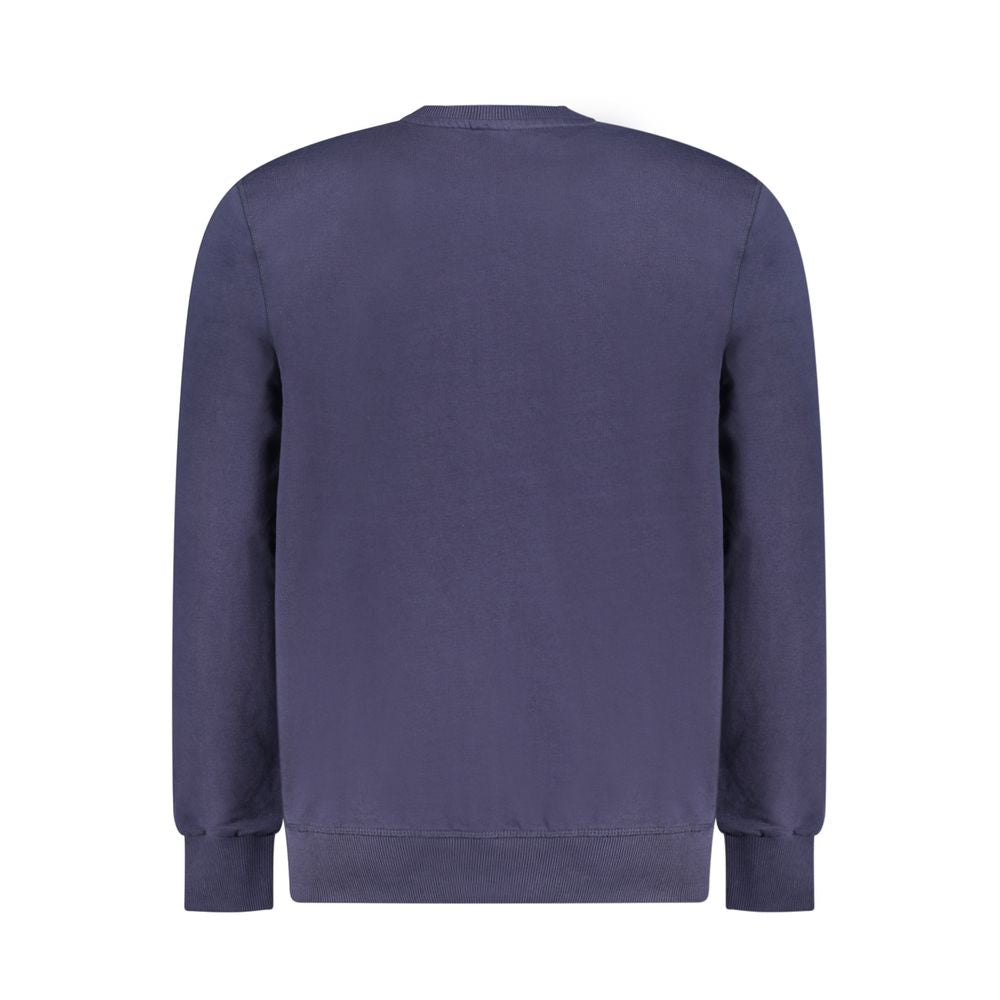 Navy Cotton Men Sweatshirt - ventzia