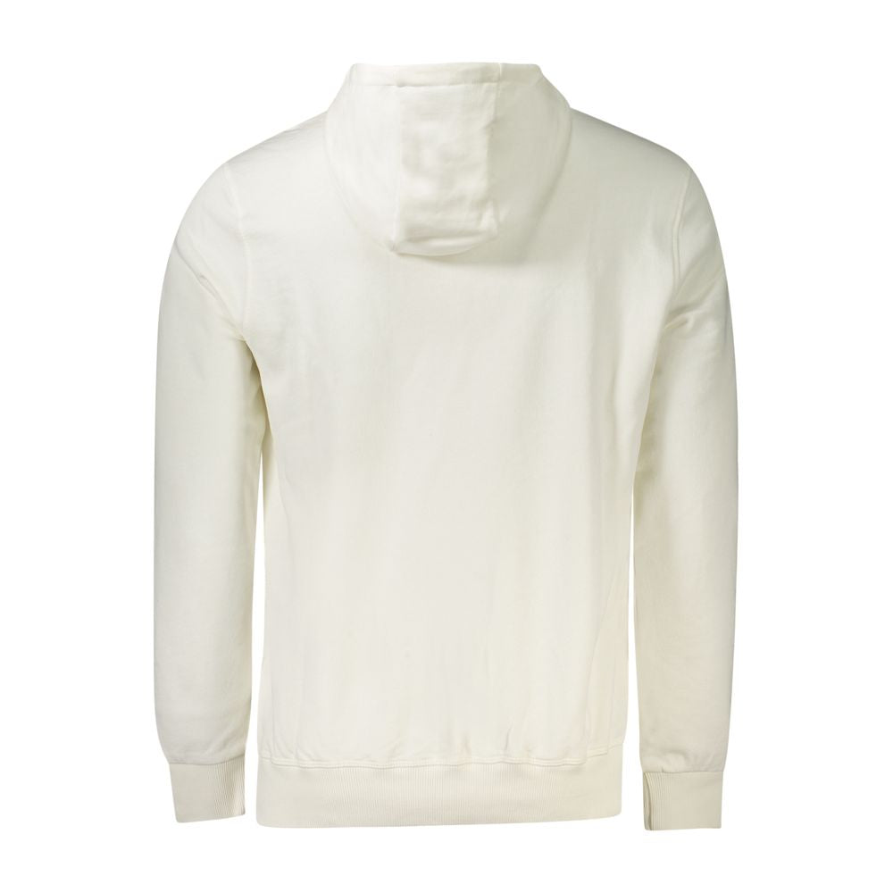 White Cotton Men's Hooded Sweatshirt - ventzia