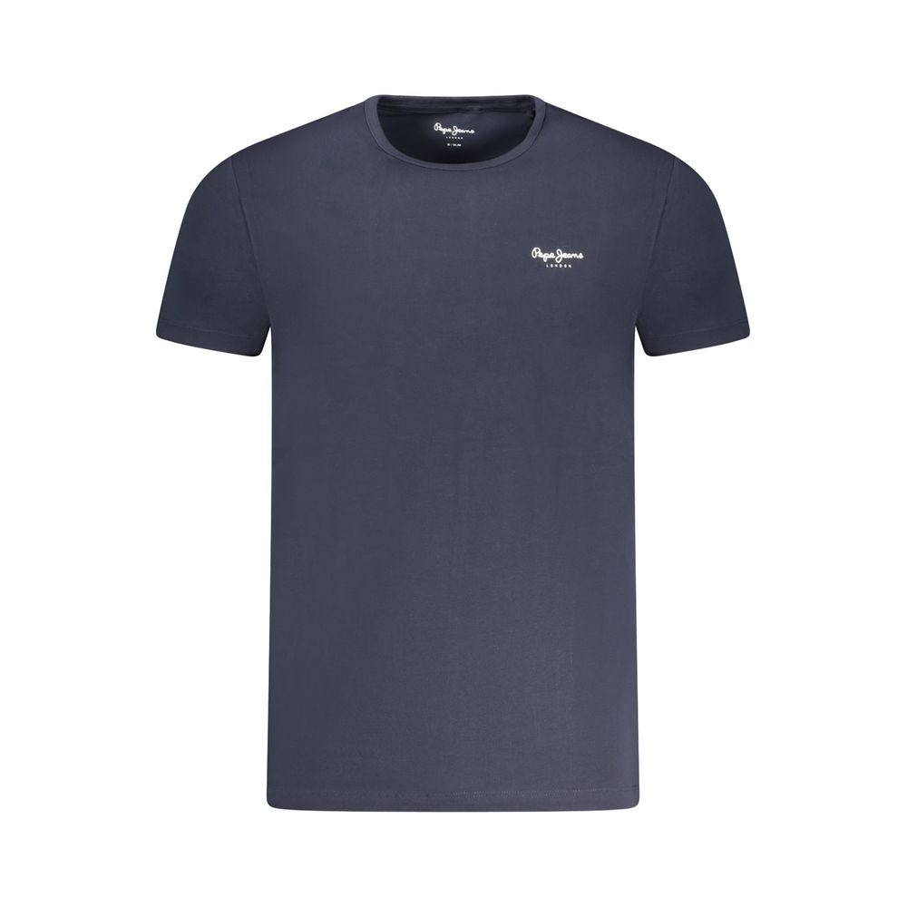 Blue Cotton Men T-Shirt - ventzia