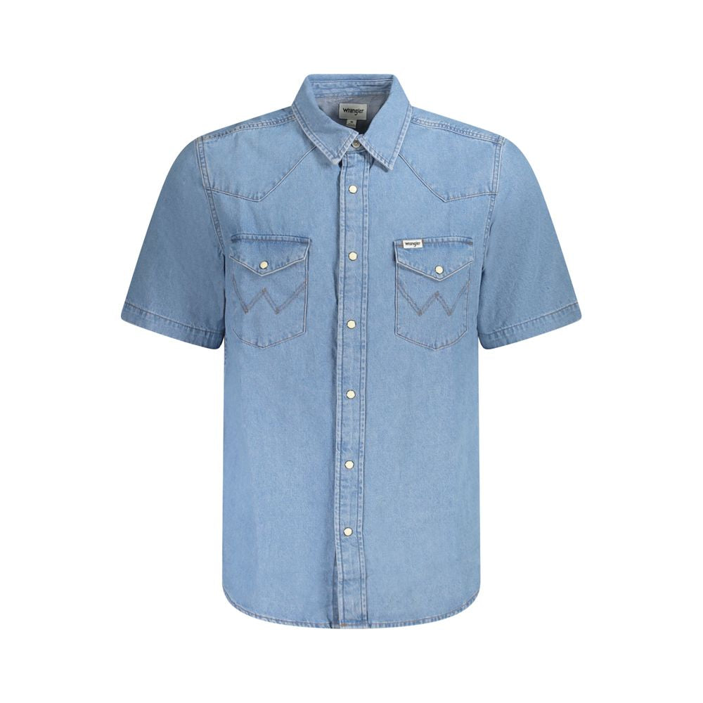 Azzurro Cotton Men Shirt - ventzia
