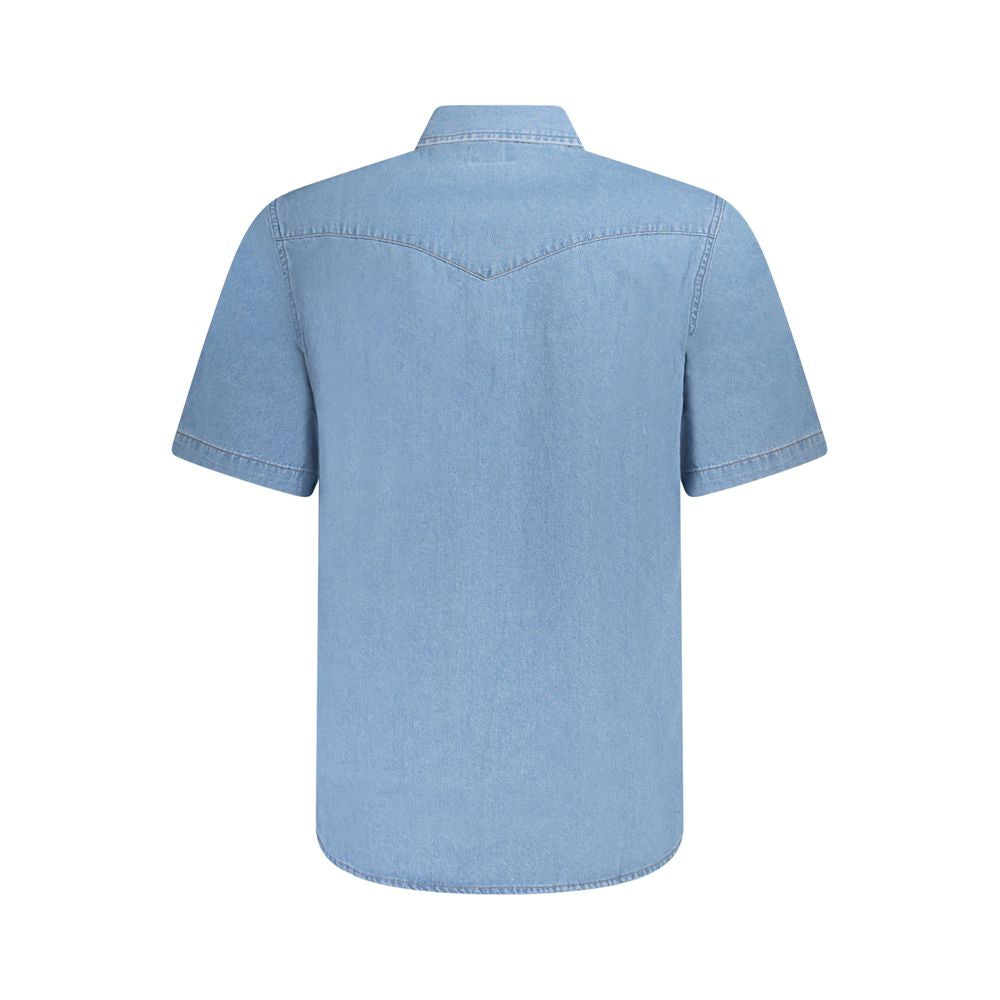 Azzurro Cotton Men Shirt - ventzia