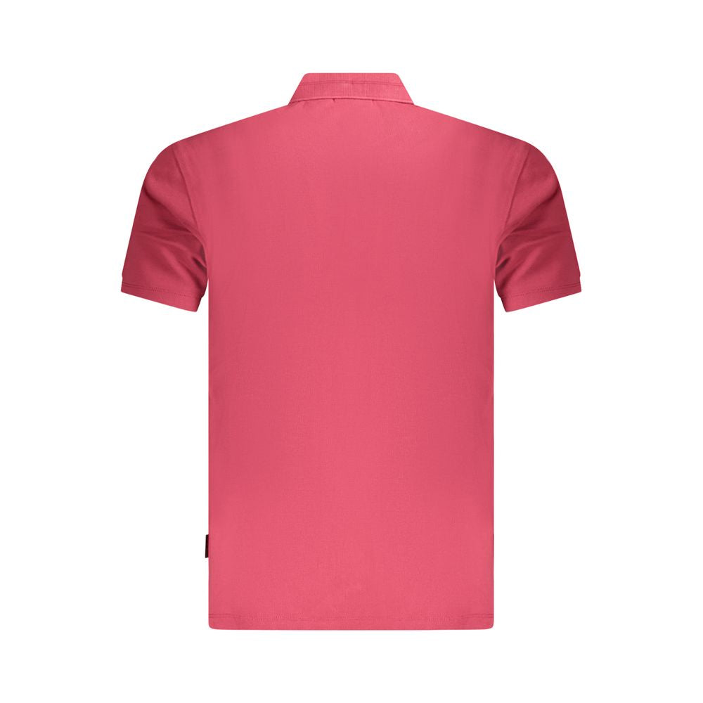 Red Cotton Men Polo Shirt - ventzia