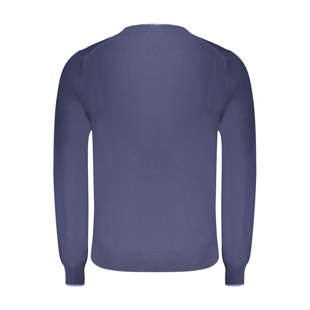 Blue Cotton Men's Sweater - ventzia