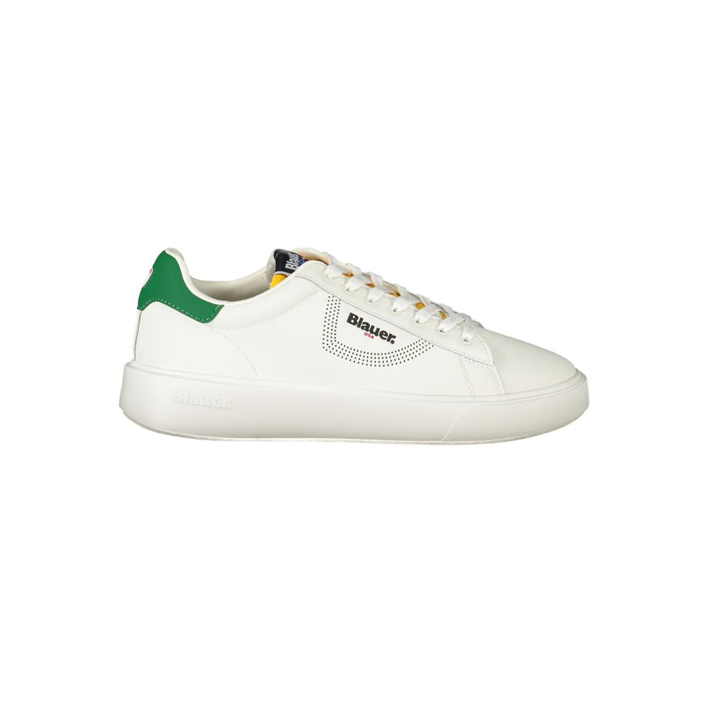 White Polyester Sneaker