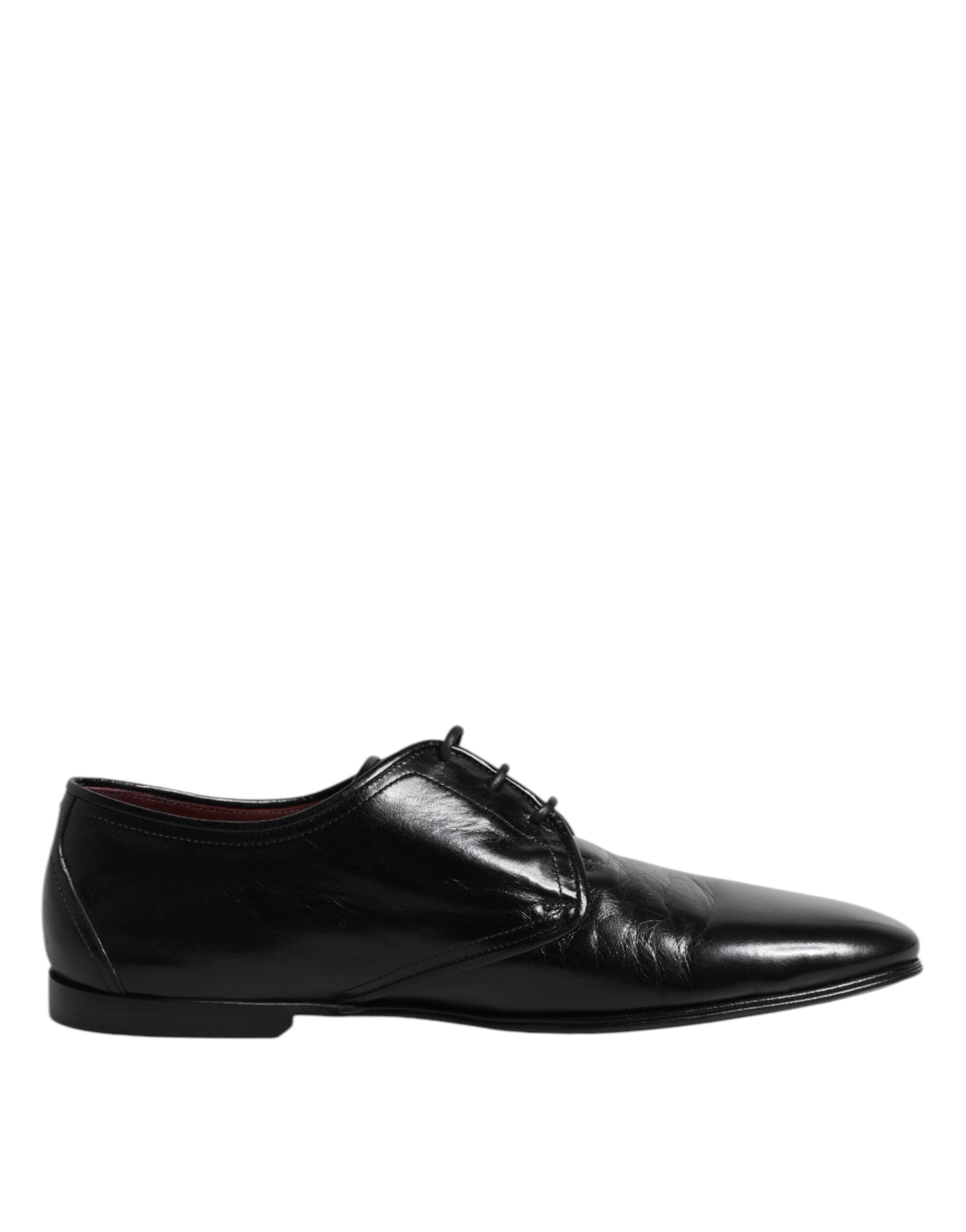 Black Leather Lace Up Derby Dress Formal Shoes - ventzia