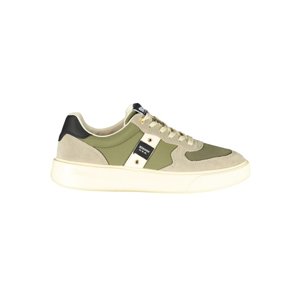 Green Leather Men Sneaker - ventzia