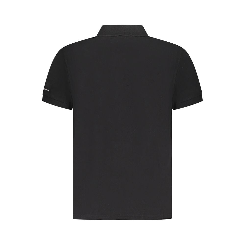 Black Cotton Men Polo - ventzia