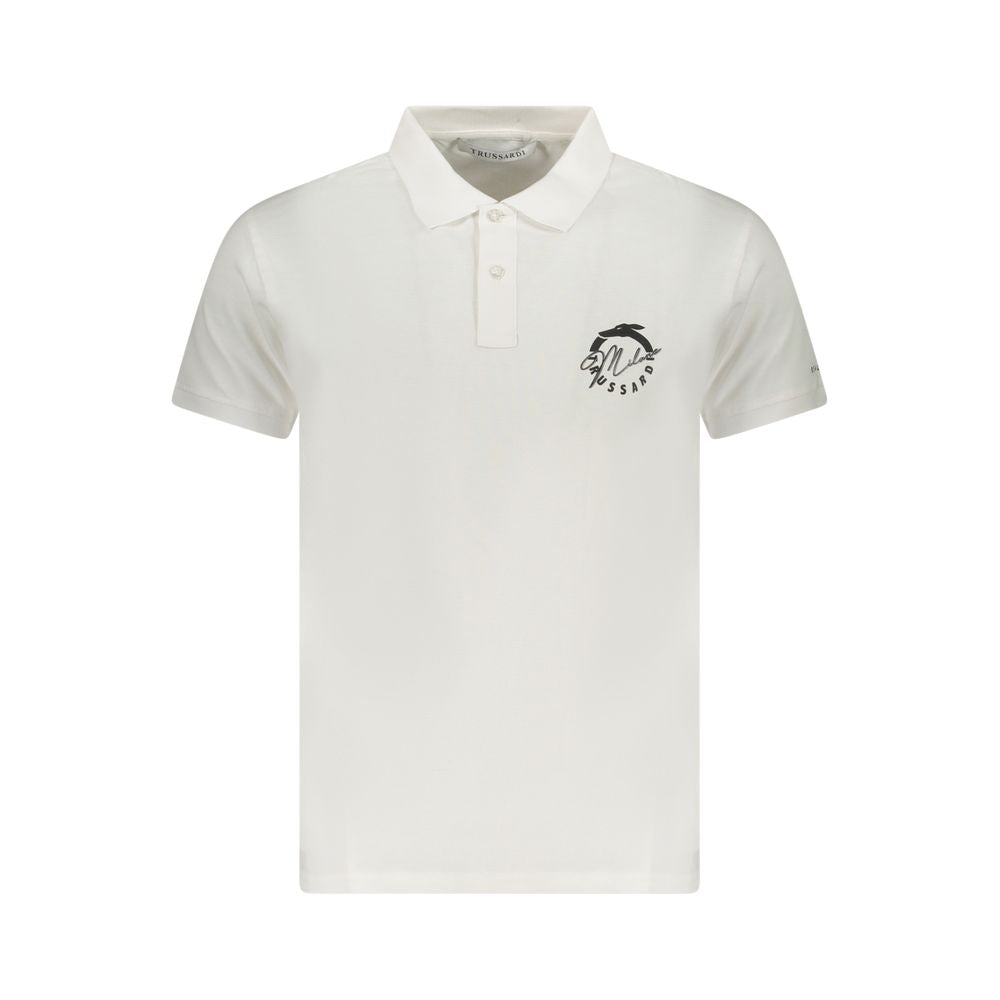 White Cotton Men's Polo - ventzia