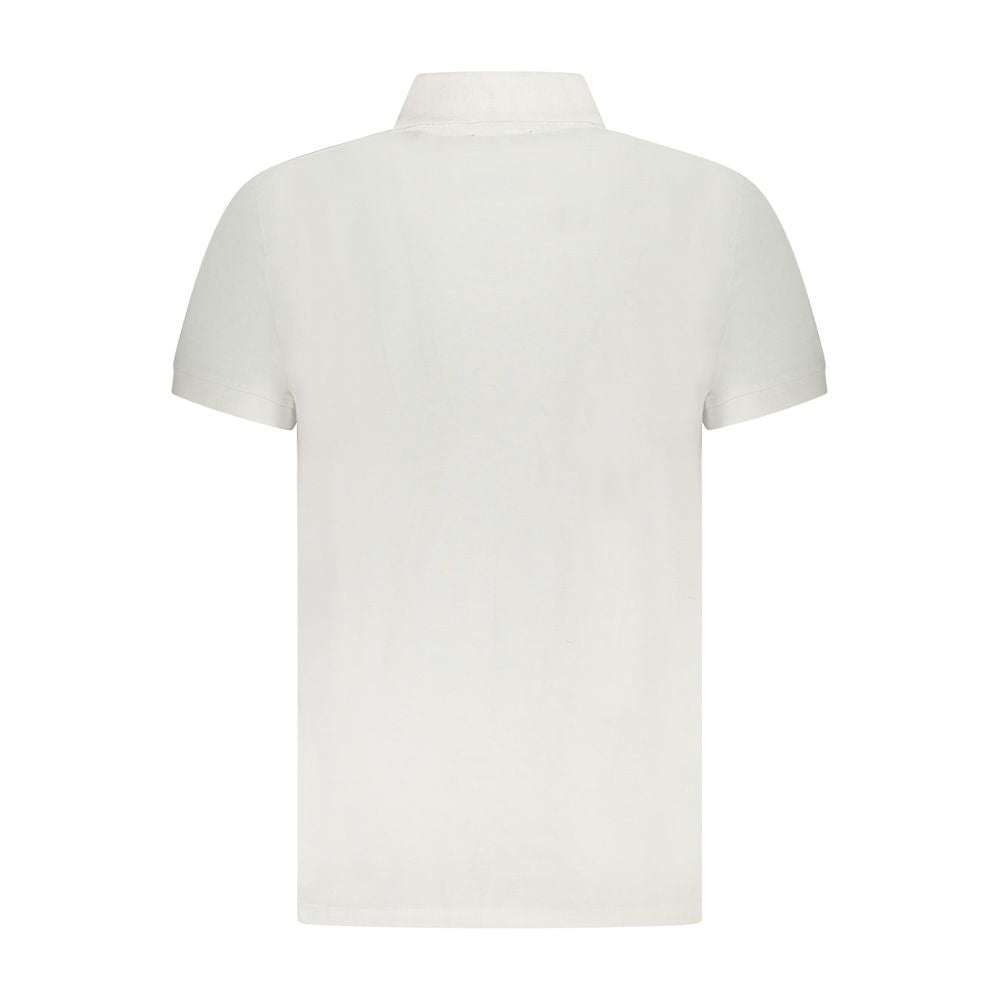 White Cotton Mens Polo Shirt - ventzia
