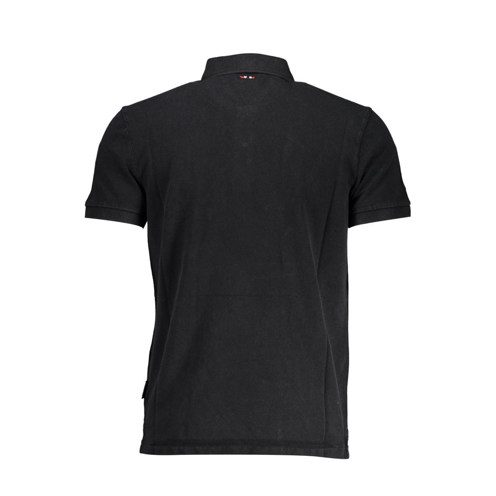 Black Cotton Polo Shirt