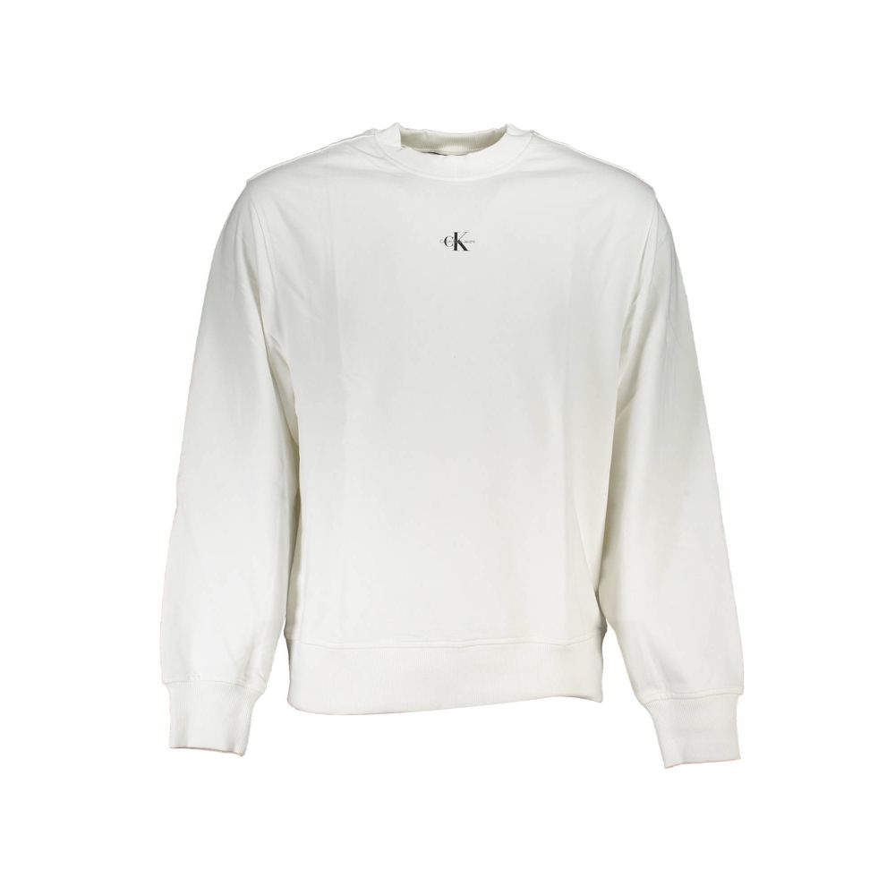 White Cotton Men's Sweatshirt - ventzia