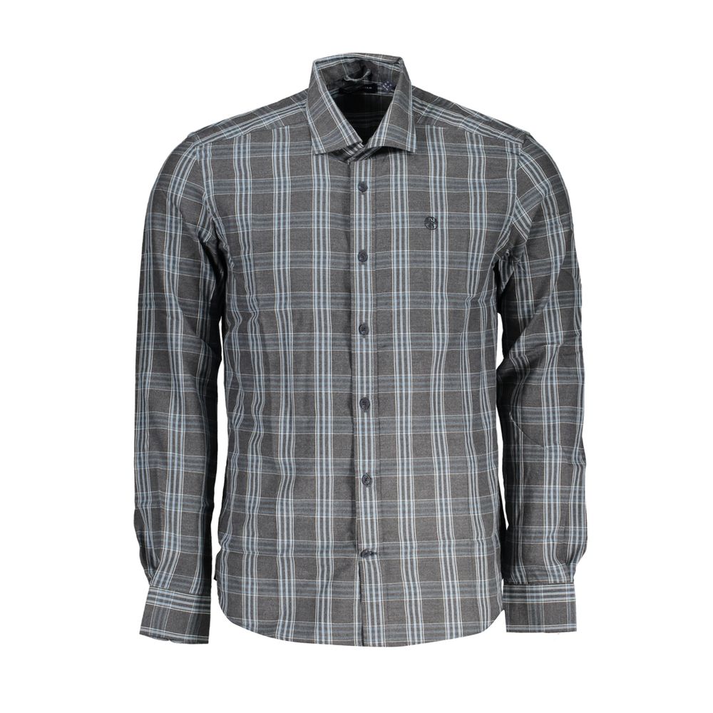 Grigio Cotton Men Shirt - ventzia