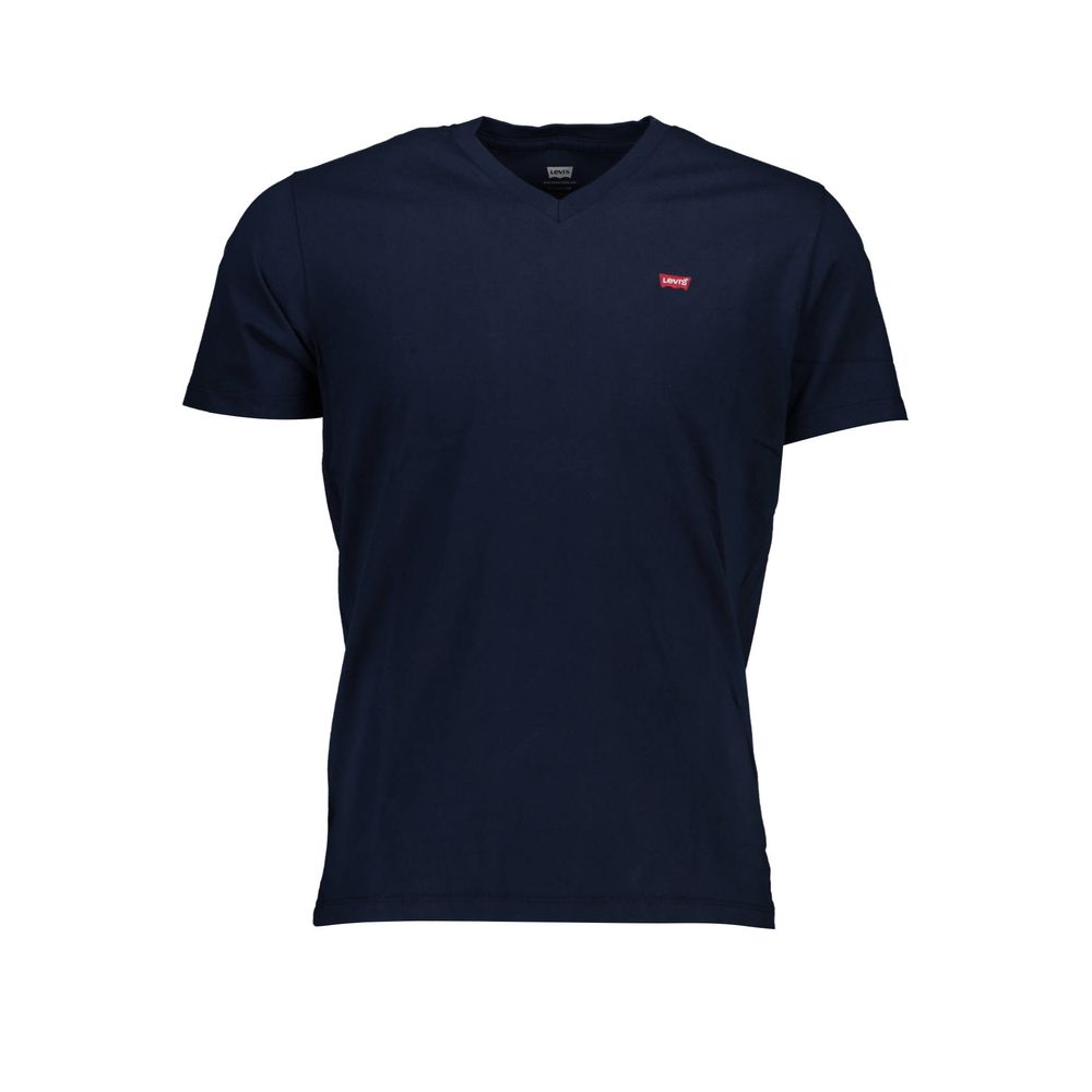 Blue Cotton Men T-Shirt - ventzia