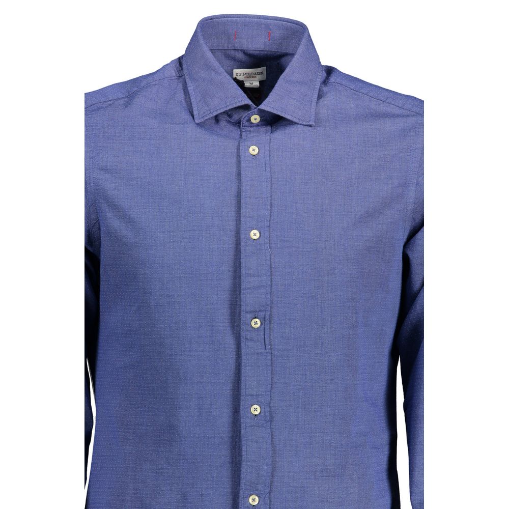 Blue Cotton Men's Shirt - ventzia
