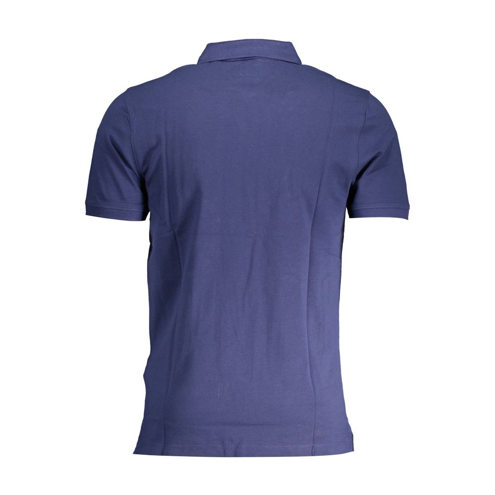 Blue Cotton Men Polo - ventzia