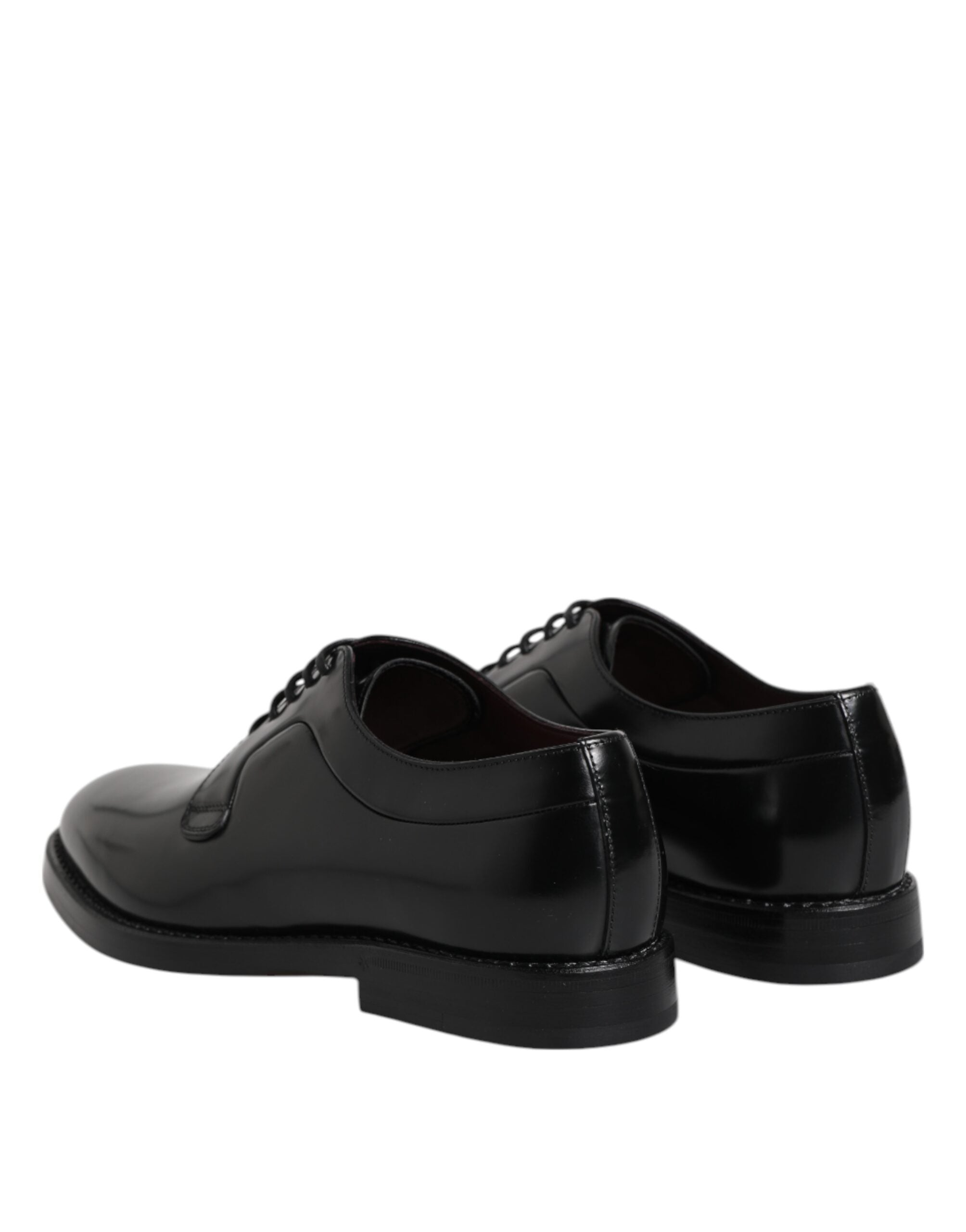 Black Leather Lace Up Derby Dress Formal Shoes - ventzia