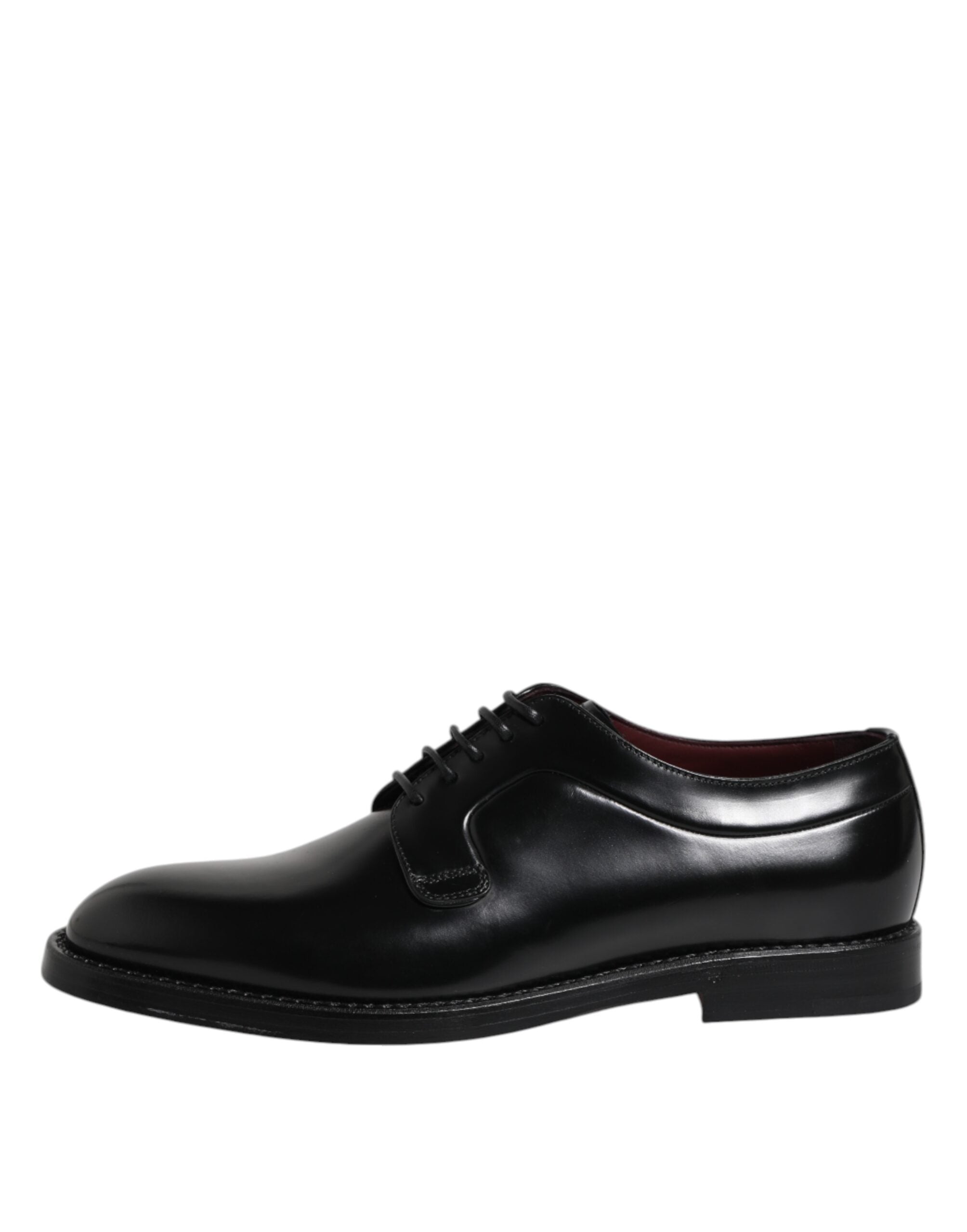 Black Leather Lace Up Derby Dress Formal Shoes - ventzia