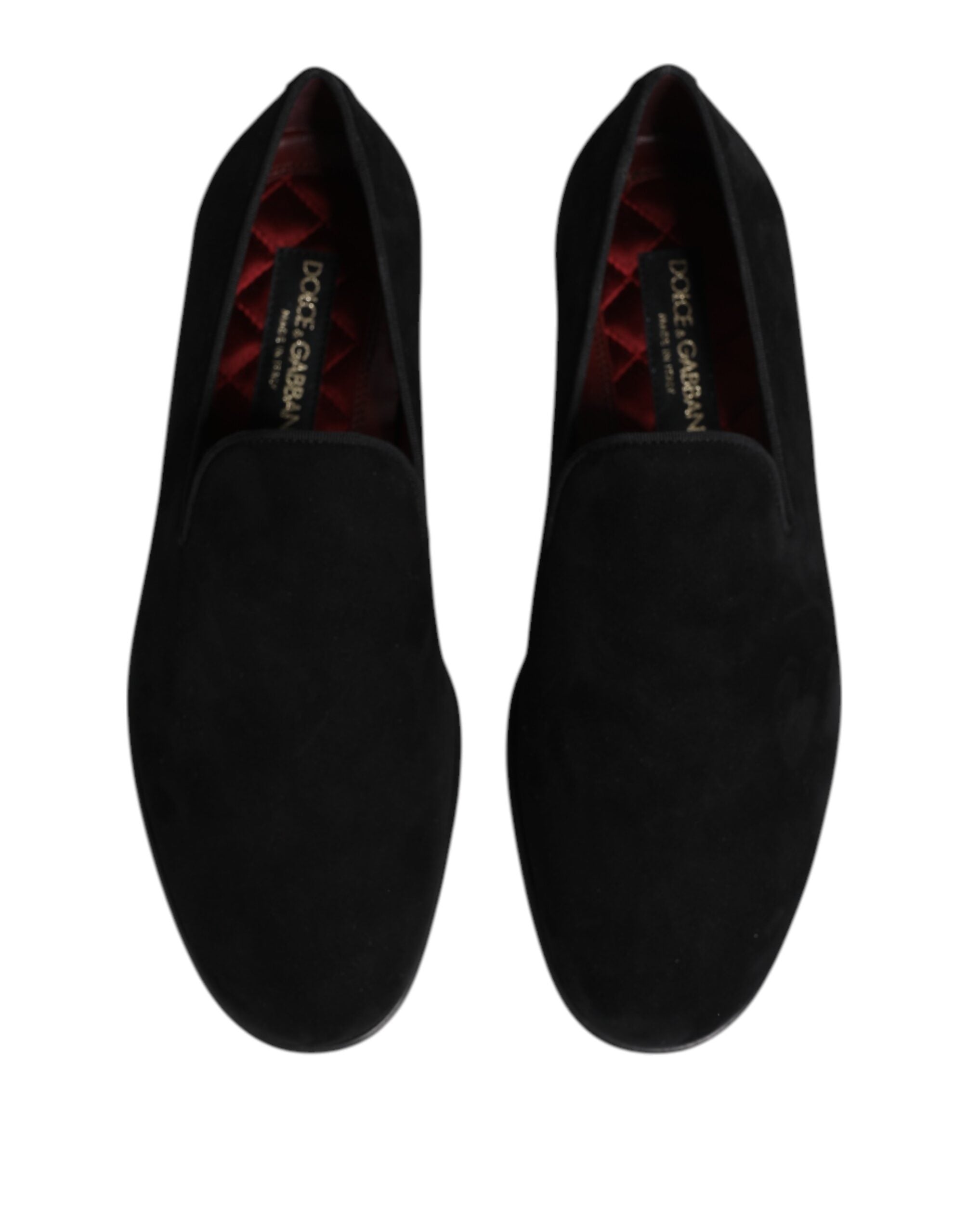 Black Suede Slip On Loafers Formal Shoes - ventzia
