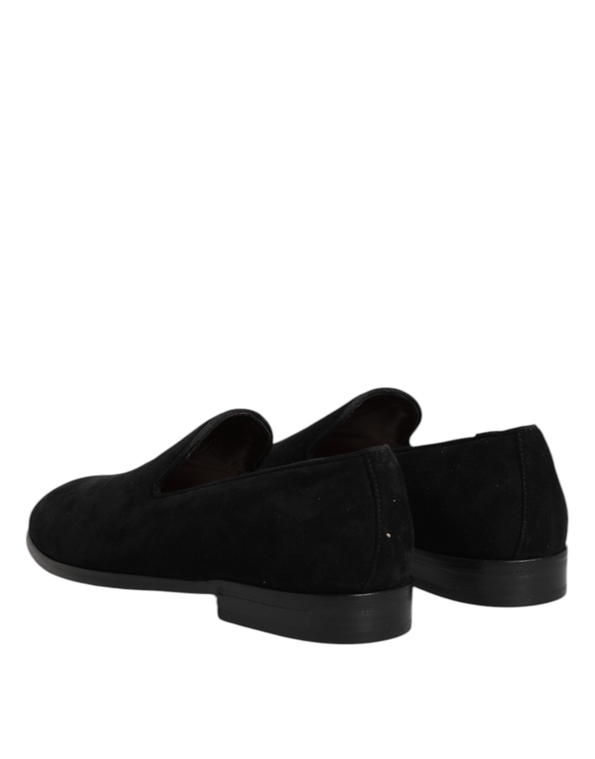 Black Suede Slip On Loafers Formal Shoes - ventzia