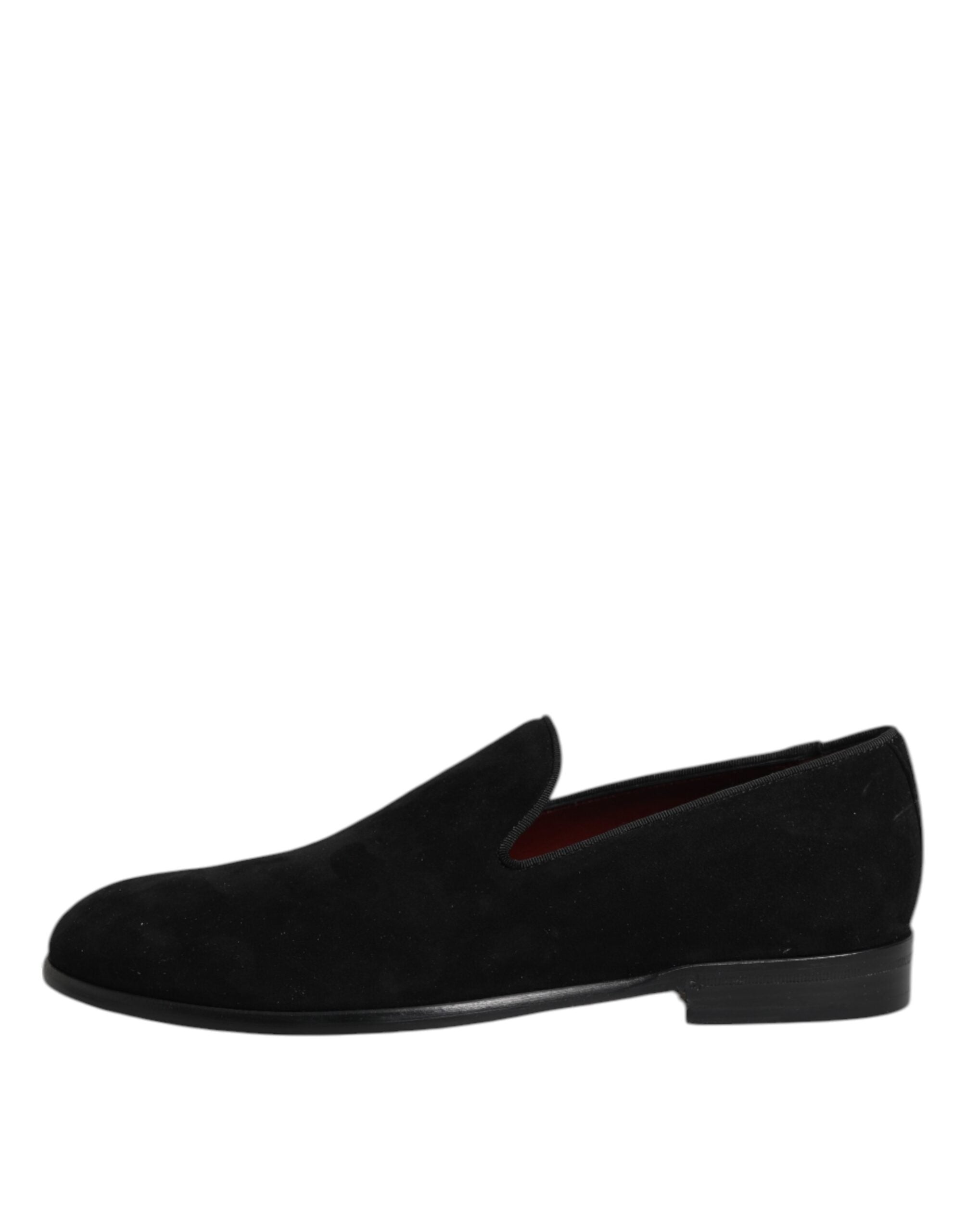 Black Suede Slip On Loafers Formal Shoes - ventzia