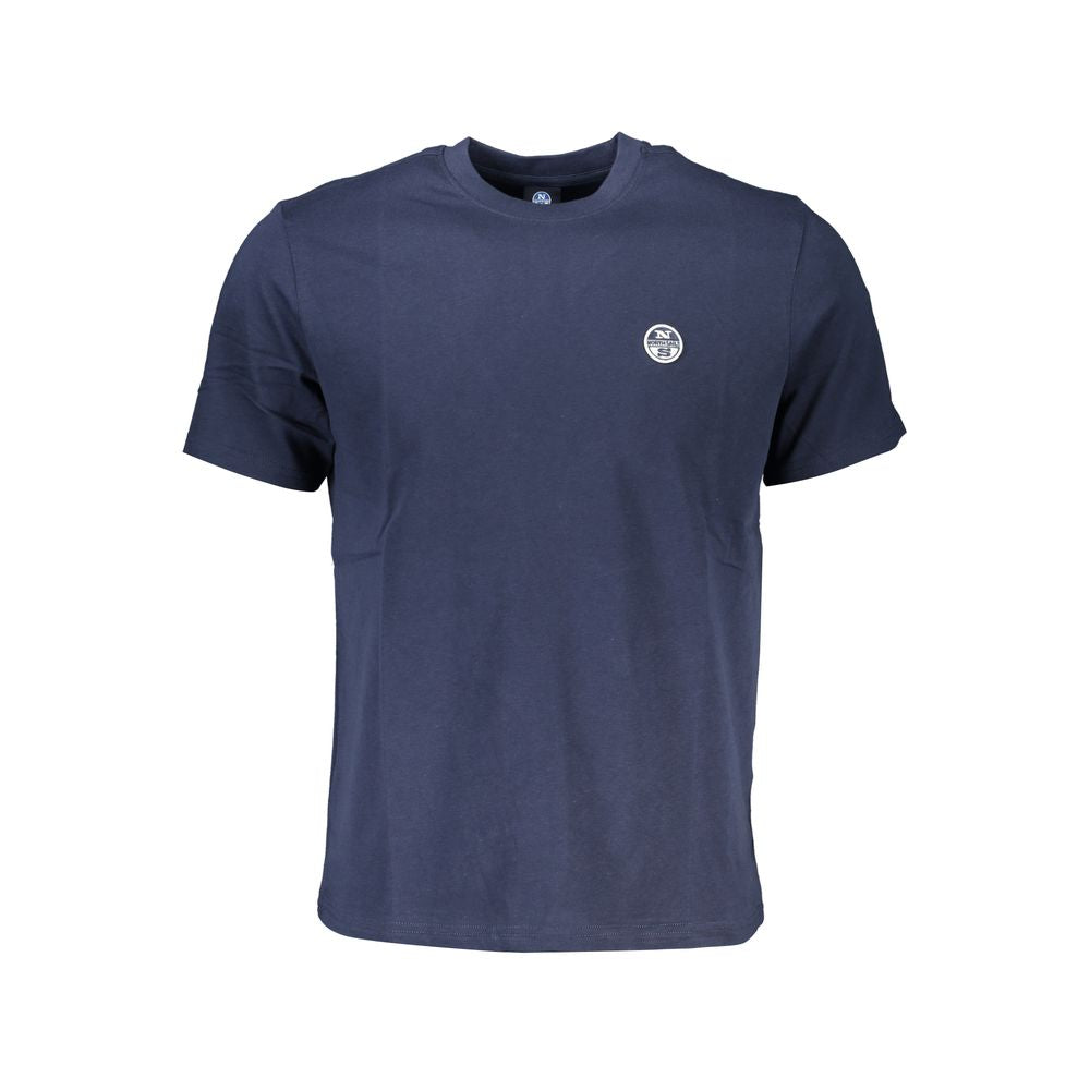 Blue Cotton Men T-Shirt - ventzia