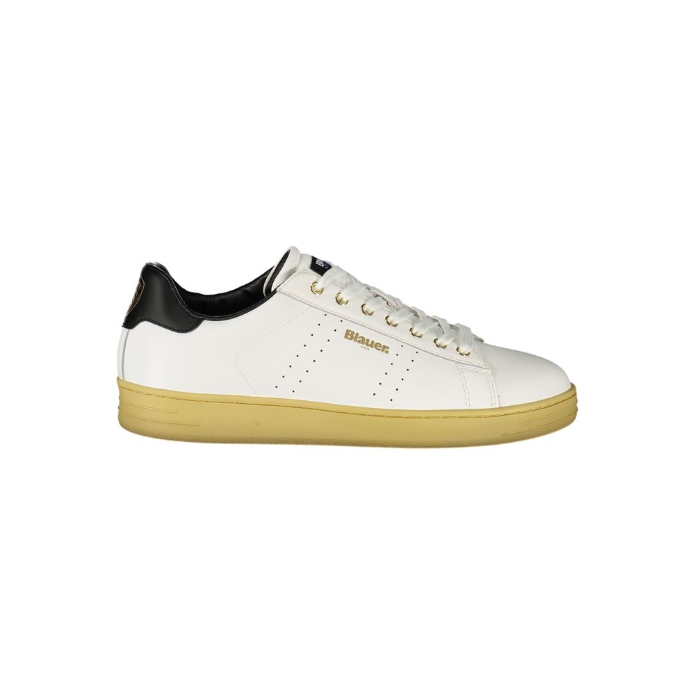 Bianco Poliuretano Men Sneaker - ventzia