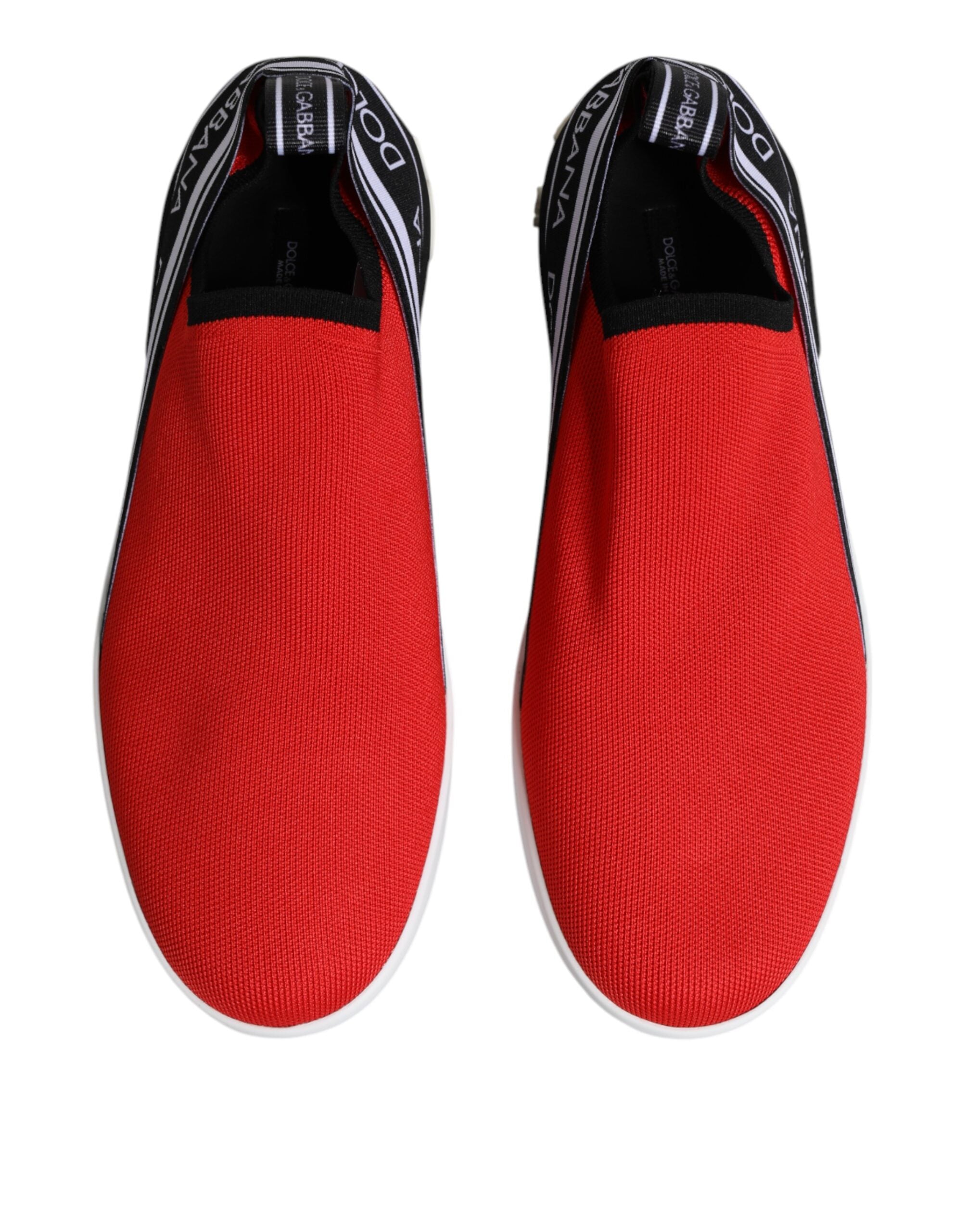 Red Logo Low Top Slip On Men Sneakers Shoes - ventzia