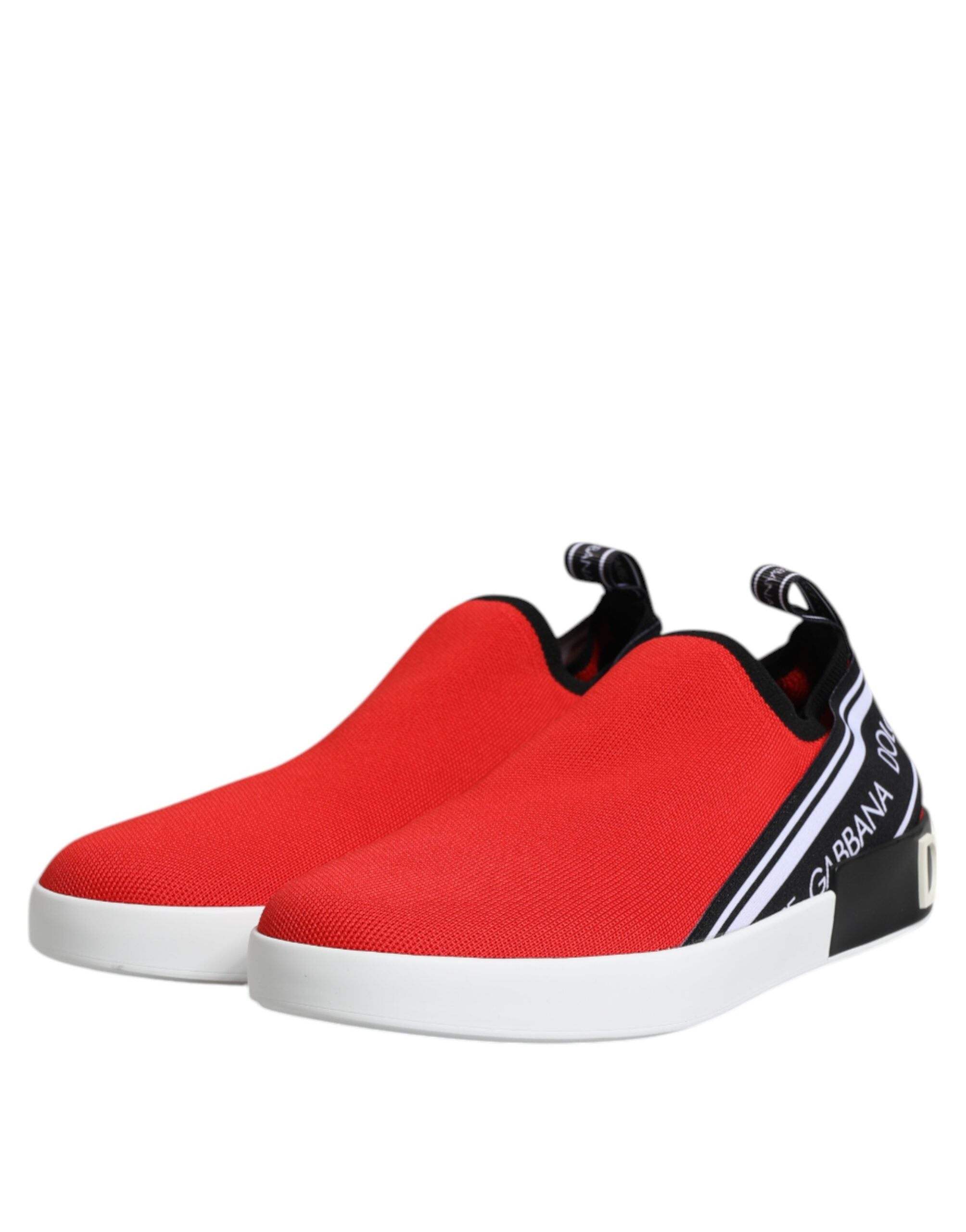 Red Logo Low Top Slip On Men Sneakers Shoes - ventzia
