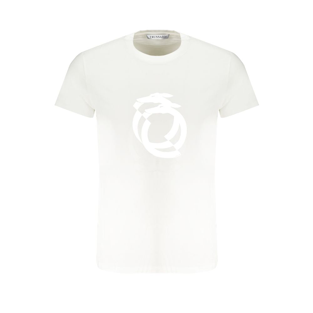 White Cotton Men's T-Shirt - ventzia