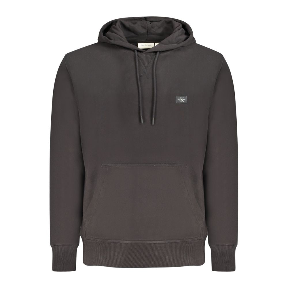 Black Cotton Men's Hoodie - ventzia