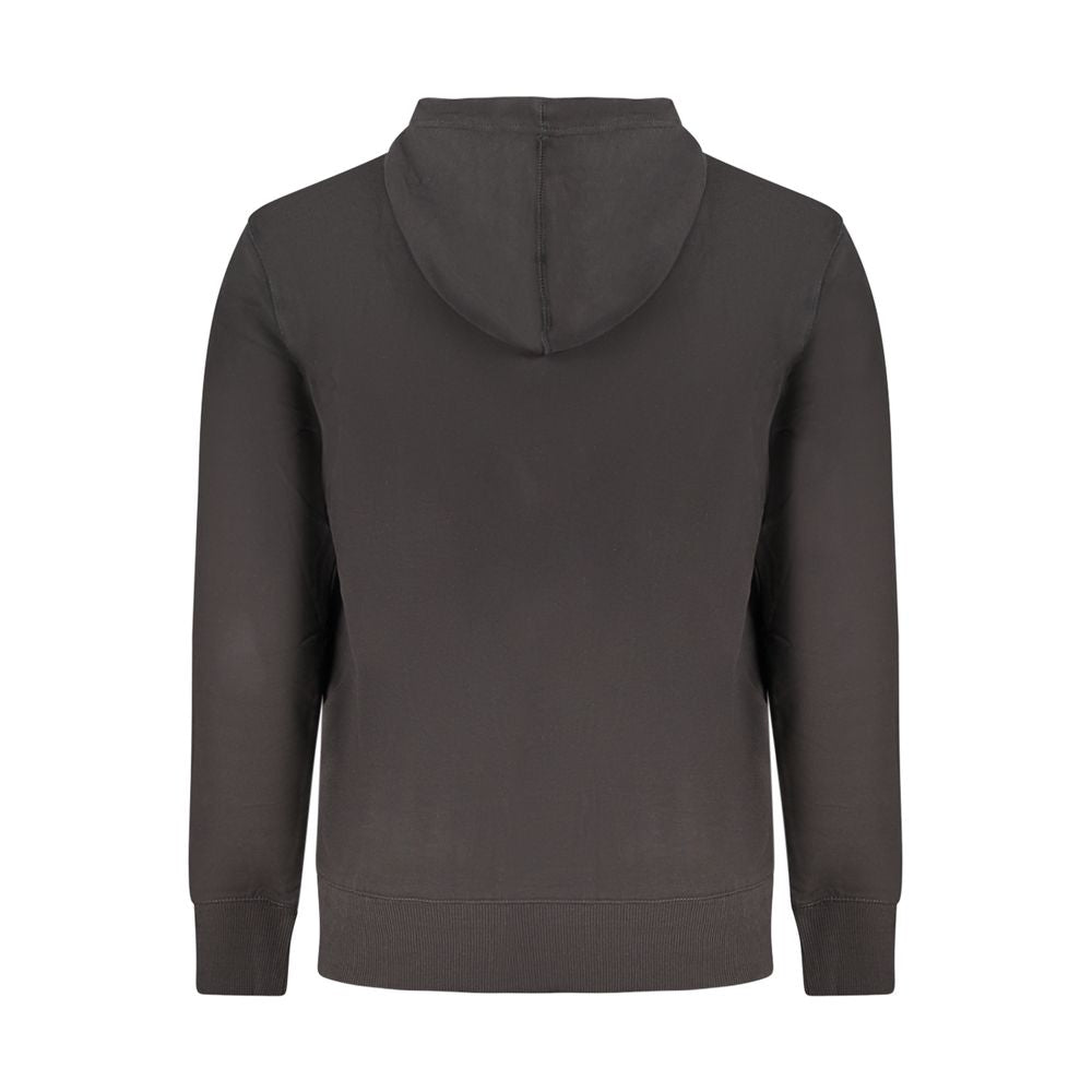 Black Cotton Men's Hoodie - ventzia