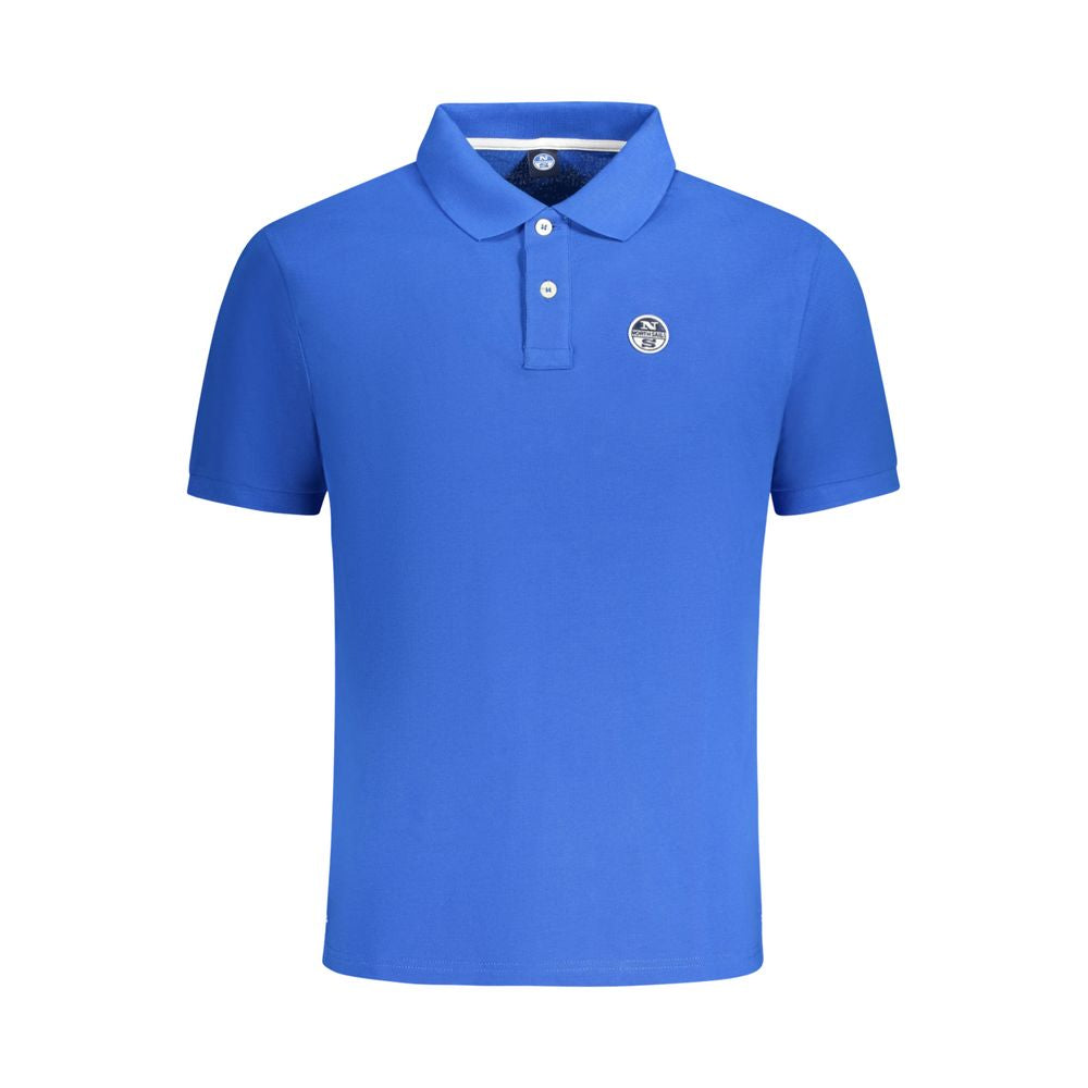 Blue Cotton Men's Polo Shirt - ventzia