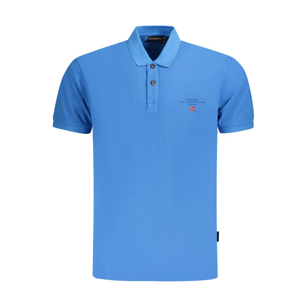 Blue Cotton Polo Shirt