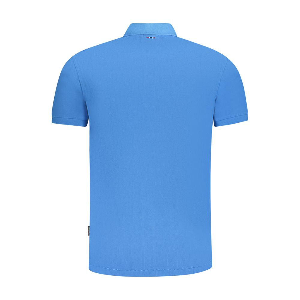 Blu Cotton Mens Polo - ventzia