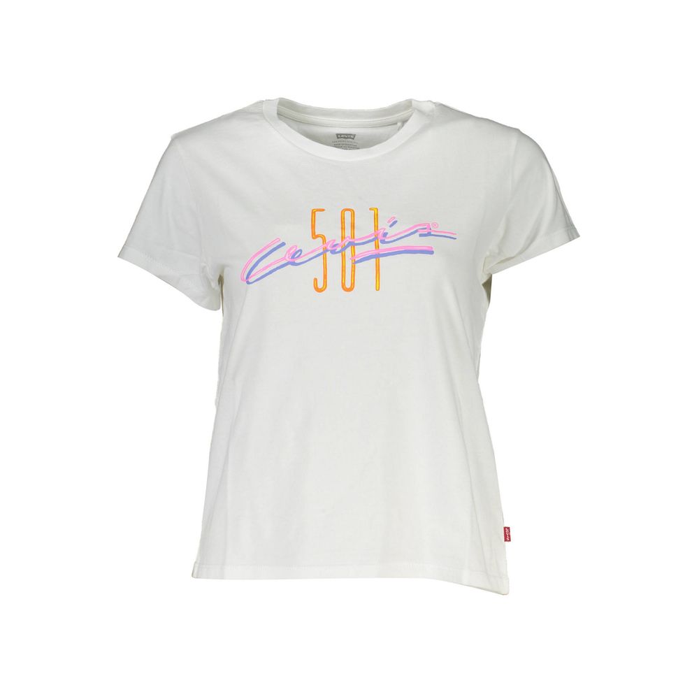 White Cotton Women's T-Shirt - ventzia
