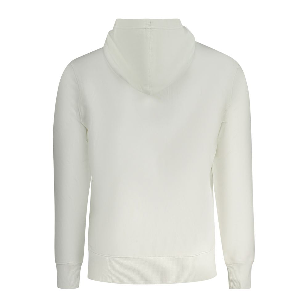 White Cotton Men's Hooded Sweatshirt - ventzia